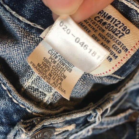 True Religion Bobby Big T Denim Shorts ~ 30 - Picture 7 of 16